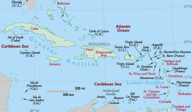 countries of the caribbean